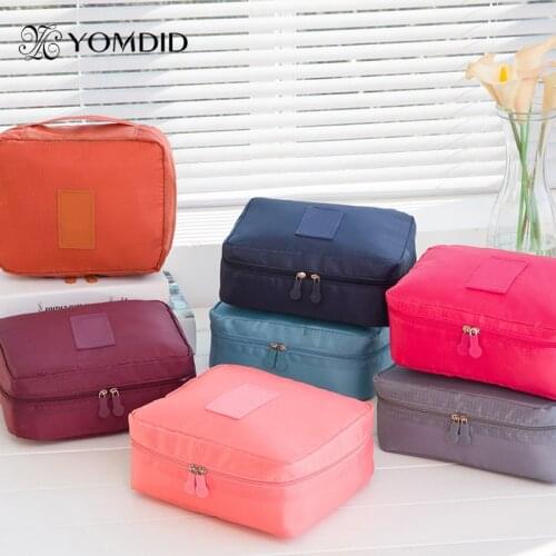 Nylon Material Zipper Underwear Storage Bag Travel Woman Comestic Bag Foldable Cloth Organizer 6 Colors Space Saving bag