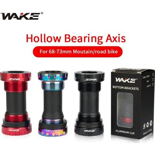 WAKE MTB Road Bike Axis Mountain Bicycle Bottom Bracket Press-in Crankset Parts Central Shaft 68-73mm Bicycle Accessories