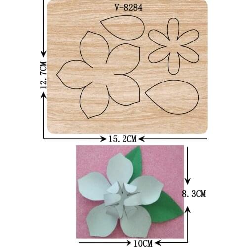 New Flowers wooden dies cutting dies for scrapbooking Multiple sizes V-8284
