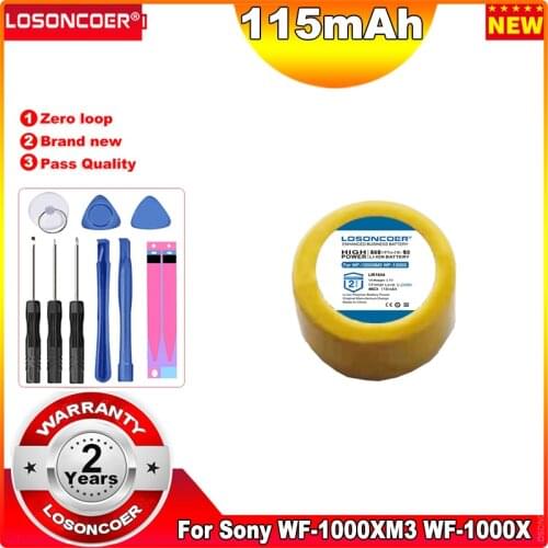 Original LOSONCOER CP1254 115mAh Battery For Sony WF-1000XM3 WF-1000X TWS WF-1000X Bluetooth Earphone Battery
