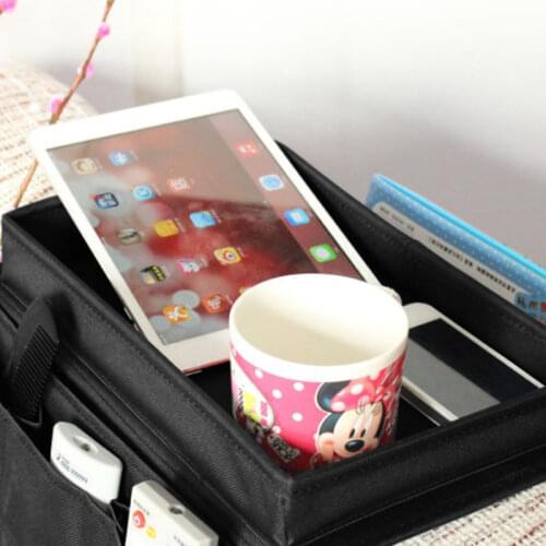 Couch Arm Rest Table Organizer Tray Sofa Pockets Remote Magazine Rack 6 Pocket Control Storage Bags