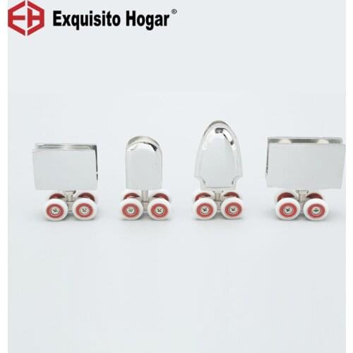 No Shower Room Pulley Sliding Door Pulley Bathroom Glass Sliding Door Pulley Track Accessories Toilet Hanging Pulley