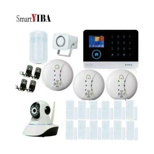 SmartYIBA APP Smarts Alarm system Russian English spanish Polish Wireless Home security alarm wif GSM alarm system