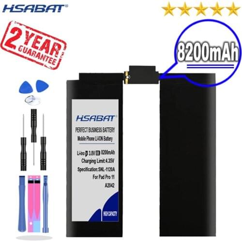 New Arrival [ HSABAT ] 8200mAh Replacement Battery for iPad Pro 11 2018 A1980 A2013 A1934 A1979 A2042 Tablet