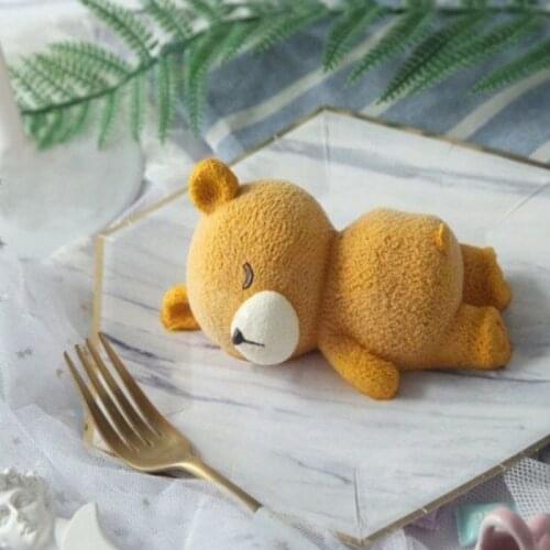 Sleeping Bear French Dessert Mold Cake Tools 3D Silicone Mousse Ice Cream New Silicone Chocolate Mousse Cake Cake Mold