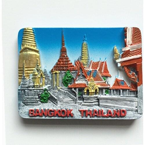Tourism Memorial Landscape Elephant Gold Buddha Island Phuket Thailand Refrigerator 3D Fridge Sticker Travel Souvenir Decoration