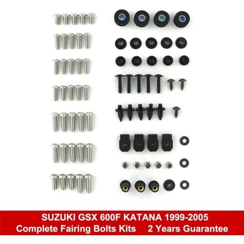 Fit For Suzuki GSX 600F KATANA 1999-2005 Motorbike Complete Full Fairing Bolts Kit Speed Nut Fairing Clips Screw Stainless Steel