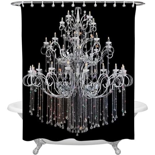 Waterproof Shower Curtains Antique Chandelier Decoration Pattern Art Shower Curtain Frabic Polyester Bathroom decor Curtain