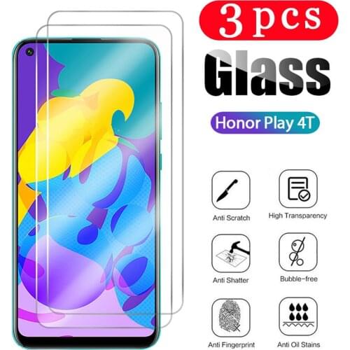 3Pcs 9H tempered glass for huawei honor play 4 4T pro protective film play 3 3e phone screen protector on the glass smartphone