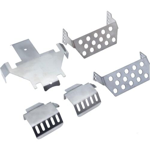 5PCS TRX4 TRX-4 Stainless Steel Bumper Chassis Armor Protection Skid Plate for 1/10 RC Crawler Car Trx-4 S49 Upgrade Parts