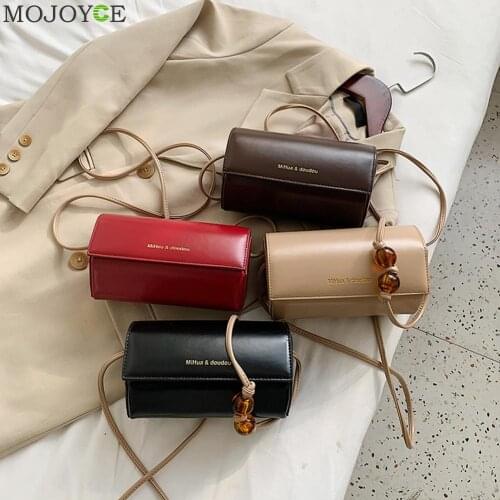 Women Shoulder Bags Solid Color Fashion PU Leather Ladies Clutch Purse Girl Female Cylinder Shaped Small Crossbody Handbags