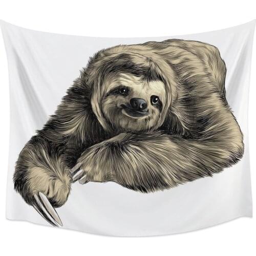 Sloth Animal Wall Tapestry Home Wall Decor Bedroom Tapestry Wall Hanging Yoga Mat Picnic Mat