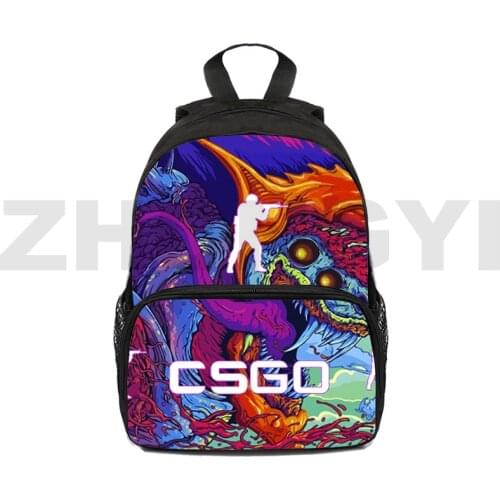 12/16 Inch Mini Bag 3D Printed CSGO Backpack Children Anime Bookbag Kids Backpack Kindergarten Back To School Shootitng Games CS