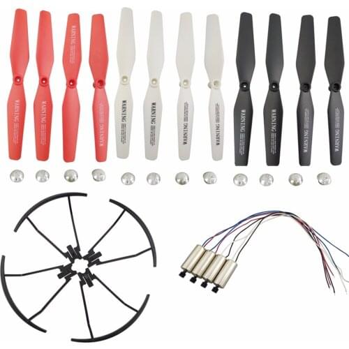 12PCS Propeller + 4PC Motor + 4PC Protective Cover for VISUO XS809 XS809S XS809W XS809HW Drone Motor Blade