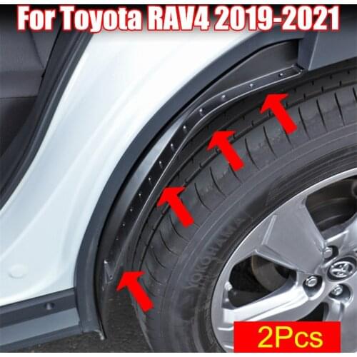 2Pcs Fender Car Mudguard Refit Rear Tire Fender Special Decoration For Toyota RAV4 RAV-4 2019 2020 2021 Mudguard For 2021 RAV4