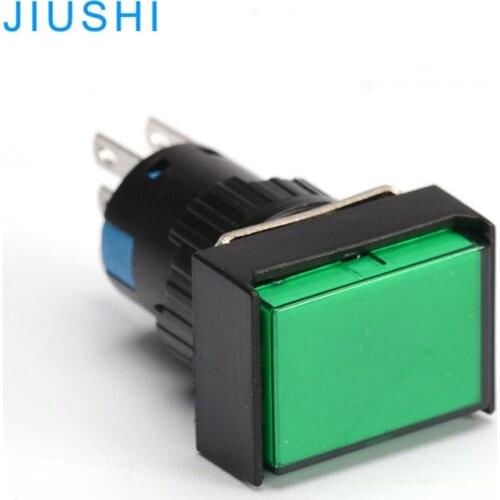 LA16J-22 16mm rectangle 6 pins push button switch momentary 2NO 2NC