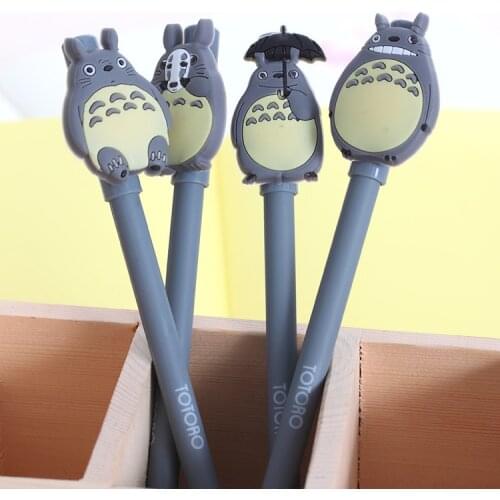 24 pcs creative stationery animal cartoon cute dragon Totoro gel penmanufacturers wholesale kawaii school supplies canetas