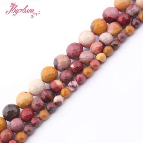 6,8,10mm Faceted Round Mookaite Jaspers Beads Natural Stone Beads For DIY Necklace Bracelets Jewelry Making 15" Free Shipping