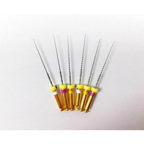 6Pcs/lot Dental Endodontic Niti Rotary Pathfile Files 25mm ISO 013 016 019 Root Canal Drills