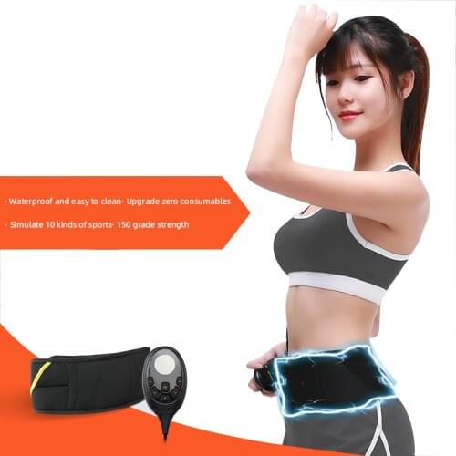Abs Trainer Muscle Stimulator with USB Rechargeable Abdominal Toning Slim Belt EMS Vibration Fitness Massager Workout Equipment