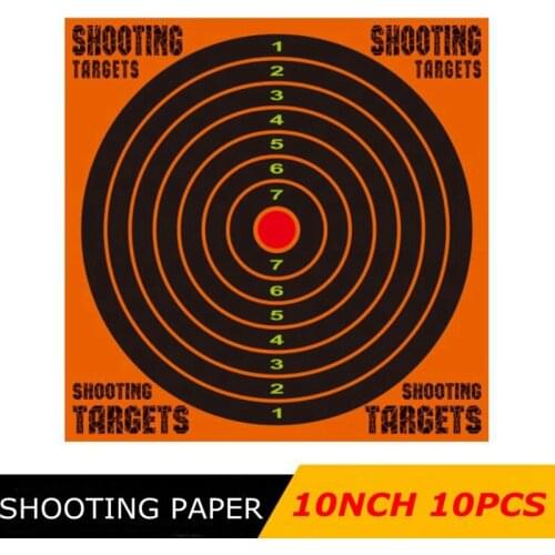 Army Fan 10-inch Splash Training Target Paper Tactical Shooting Fluorescent Target Paper 10pcs/set