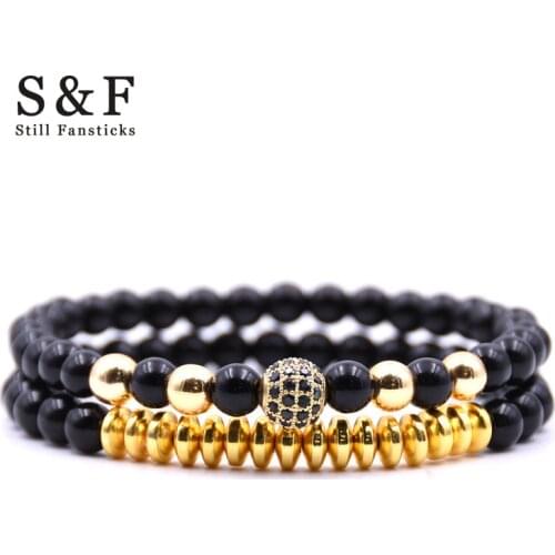 Couple Bracelet Charms Bracelet Men Jewelry 6mm Ball Braslet Bracelets & Bangles Love Pulseira Masculina For Women Hademade