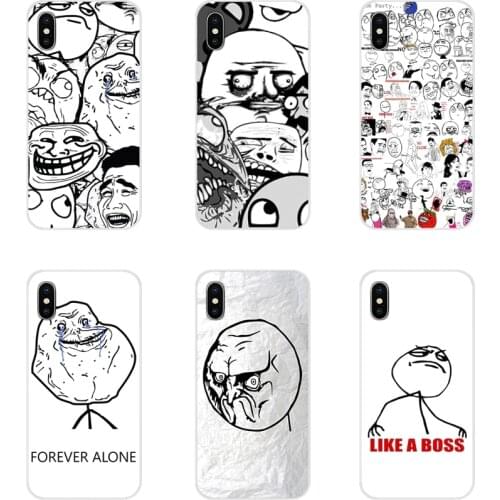 For Huawei G7 G8 P7 P8 P9 P10 P20 P30 Lite Mini Pro P Smart Plus 2017 2018 2019 Accessories Phone Bag Case Rage Comics Face Meme