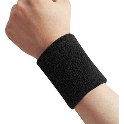 CKAHSBI Unisex Cotton Sweat Wraps Arm Band Sweatband Wristband Basketball Tennis Gym Yoga Sport Wrist Support 1 PCS High Quality