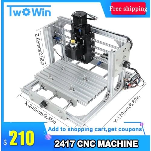 CNC 2417 DIY CNC Engraving Machine 3axis Mini Pcb Pvc Milling Machine Metal Wood Carving Machine Cnc Router GRBL Control