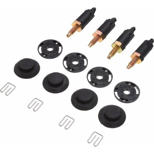 For Citroen For Peugeot 8pcs HDI Engine Cover Bolt Bonnet Hood Clip Studs Bolts Kit Support 307 406