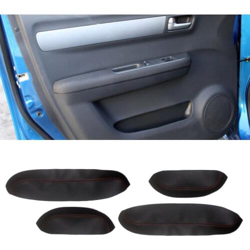 For Suzuki Swift 2005 2006 2007 2008 2009 2010 2011 2012 Car Door Handle Armrest Panel Microfiber Leather Cover Protective Trim
