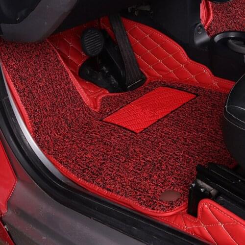 Two Layer Leather Wire Car Floor Mat Front Carpets for Smart fortwo 2009 2010 2011 2012 2013 2014 Interior Styling Accessories