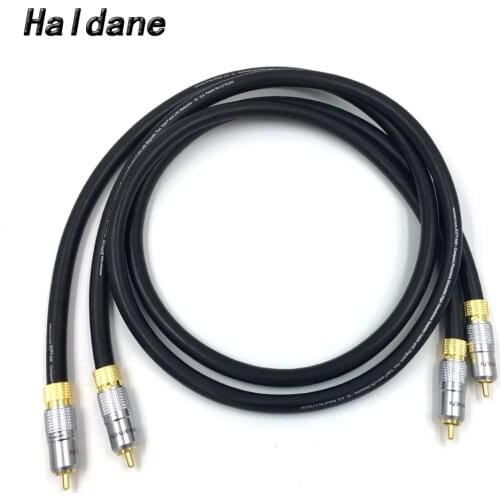 Haldane Pair HIFI Gold plated 2RCA Cable High-end Audio cable HIFI Double RCA Signal Line Rca cable for MONSTER XP