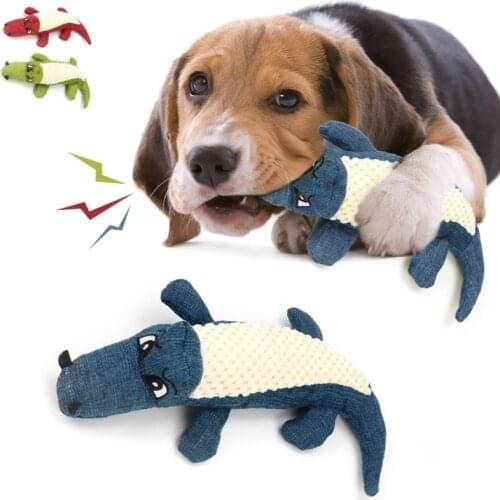 Dog Toys for Small Large Dogs Squeaky Toy Plush Crocodile Chew Cleaning Teeth Puppy Sound Interactive Plush Toys Dog Accessories