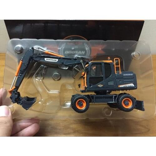 Collectible Diecast Model Toy Gift 1:50 Scale Doosan DX160W Wheeled Excavators Construction Machinery Alloy Toy Model Decoration