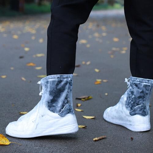Men Womens Reusable Rain Boot Cover Non-slip Wear-resistant Thick Waterproof Shoe Cover Rain Boot Cover With Waterproof Layer