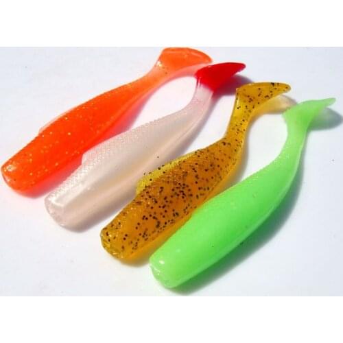 Soft Lure Fish Bait T Tail Worm 5.2g 8.5cm TPR Artificial Lure Fishing Lot 4 Pieces