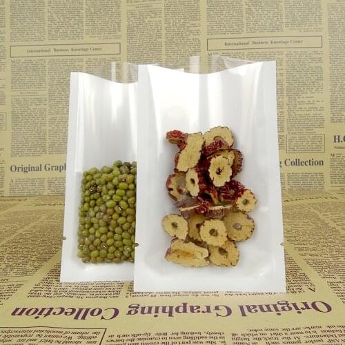 Wholesale 6*9cm Transparent Plastic Retail Vacuum Pouch Open Top White / Clear Heat Sealing Packaging Bag Coffee Tea Storage Bag