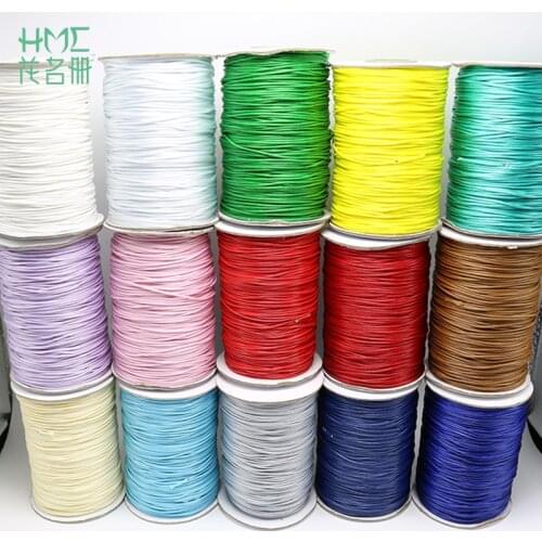 Wholesale Mix Color Waxed Cotton DIY Necklace Bracelet Cord Jewelry Cord For Women Jewelry Making 1mm /1.5mm 160M, 2mm 80M