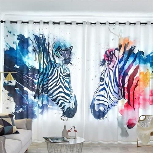 3d curtains creative simple wind living room bedroom bay window windproof soundproof sunscreen shading curtains