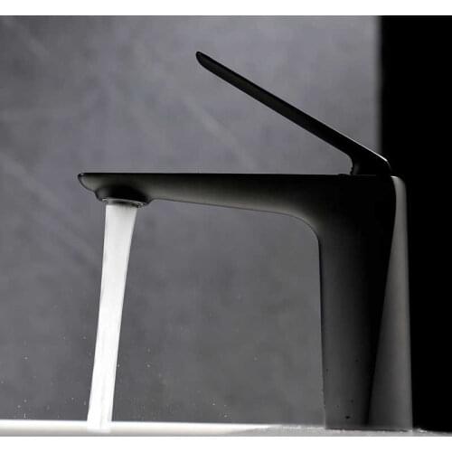 Basin of washing black faucets touch mixer bathroom faucet waterfall hot water and cold brass chrome sink water faucets