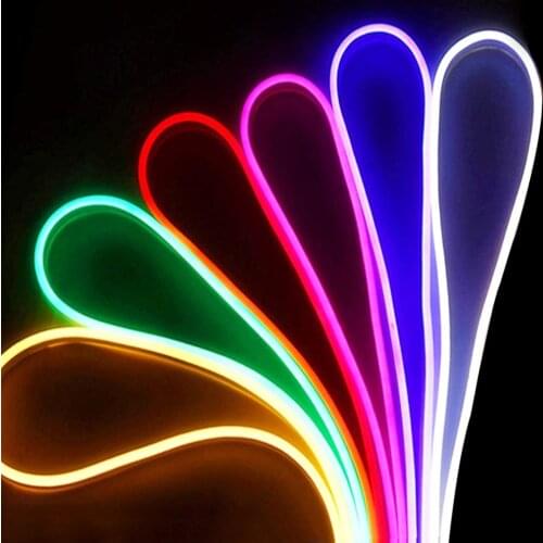 12V 24V LED Strip Neon Light 2835 120Leds/m Flexible Neon Ribbon Tube White/Warm/Red/Green/Blue Waterproof Neon Sign Night Light