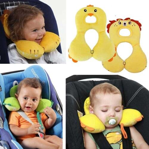 Cartoon Animal Baby Shaping Pillow Infant Car Sleeping Headrest Neck Protection U-shaped Pillows Stroller Accessories for 1-4Y
