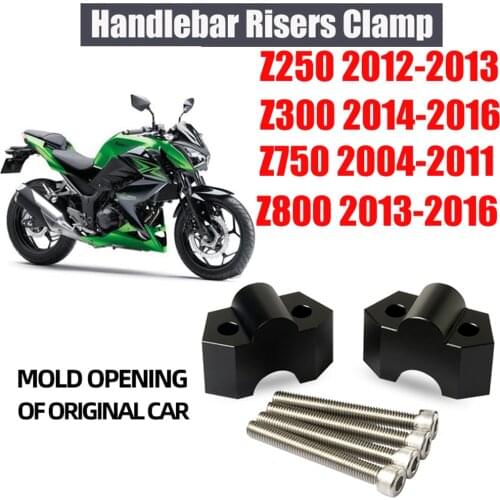 22MM Motorcycle Handlebar Risers Mounting Clamp Handle Bar Riser Extend Back Moved For Kawasaki Z250 Z300 Z800 Z750 Z 750 800