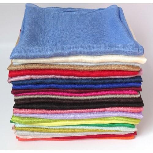 10pcs/lot Linen Sheer Womens Scarf Shawl Wrap Beach Party Wedding Accessories Plain Solid Colours