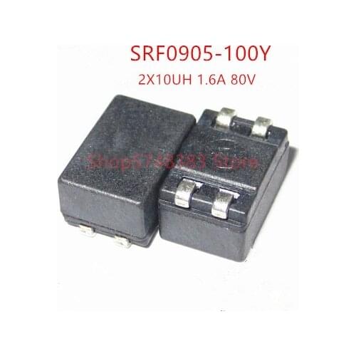 10PCS/LOT SRF0905-100Y 100Y CMC 10UH 1.6A 2LN 200 OHM SMD