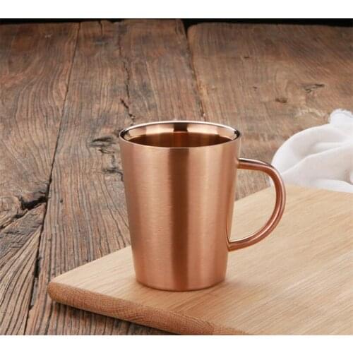 340ML Stainless Steel Double Decker Coffee Cup Outdoor Beer Mug Water Cup Coffee Cup For Home Kitchen Or Bar Supplies