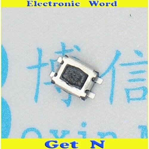 50pcs 3*4 Round Square Button Switch White 4-Pin SMD Switch White Electronics