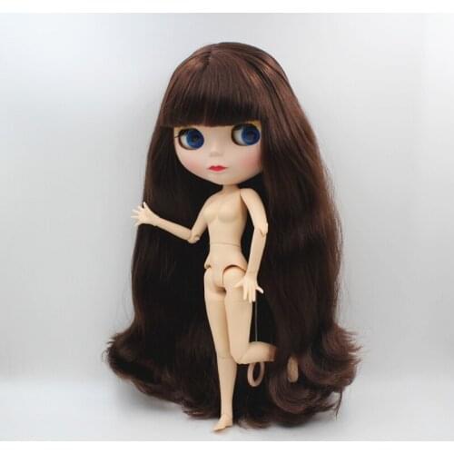 Blygirl,Blyth doll,Deep bronze bangs, new models, 19 joints, frosted shell, 1/6 doll, nude doll, can change the body