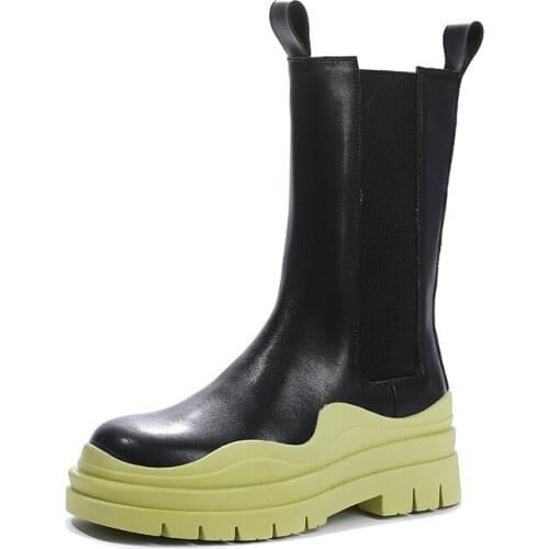 2021 New Comfortable And Breathable Womens Boots Spring And Autumn Wear-resistant Casual Shoes Thick-soled Chelsea Boots